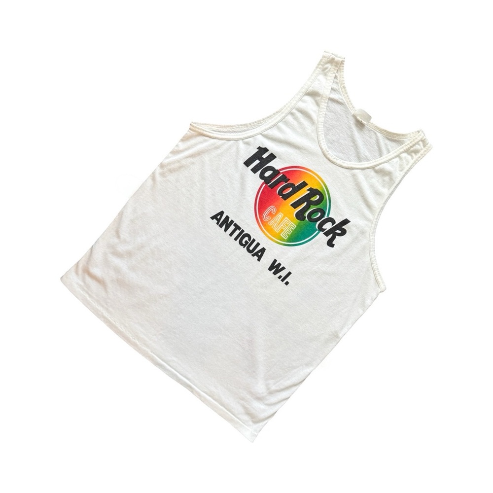 Vintage 80s Hard Rock Cafe Antigua Tank Top – Rasta Logo | Single Stitch